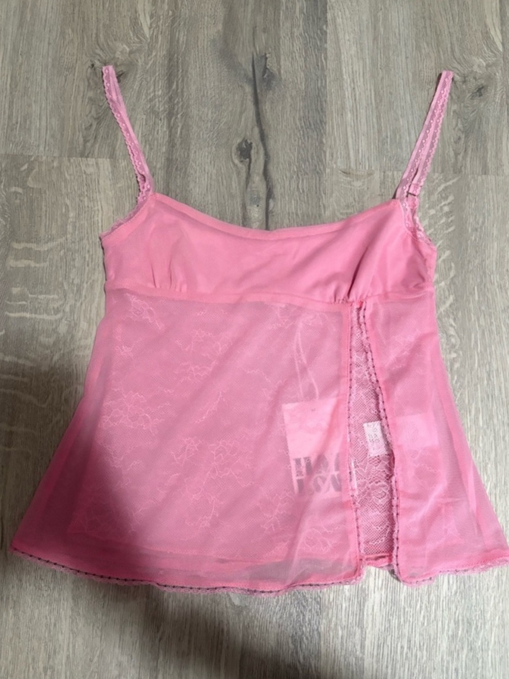 Nwt Harlow Pink Sheer Lace Chemise Cami size small